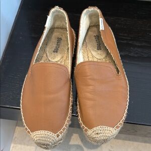 Soludos Tan Faux Leather Espadrilles